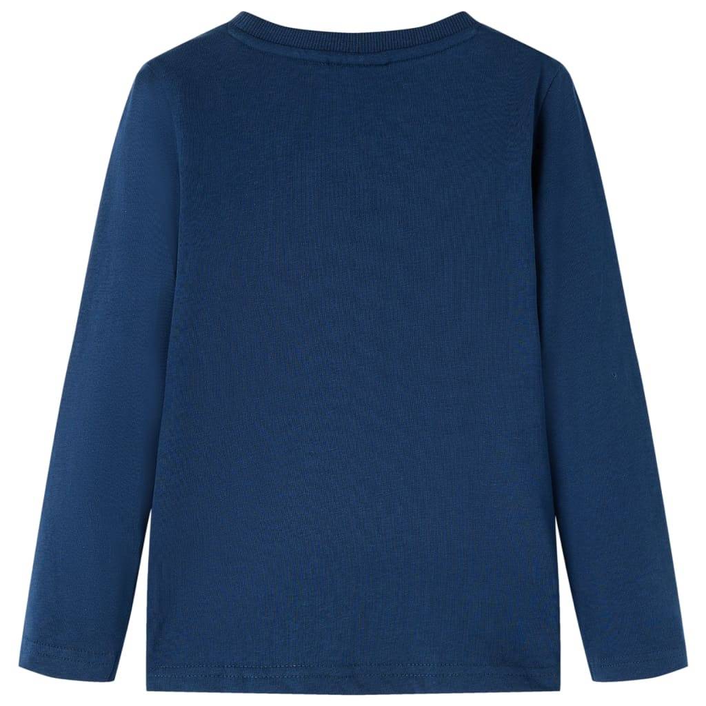 Kinder-Langarmshirt Marineblau 116