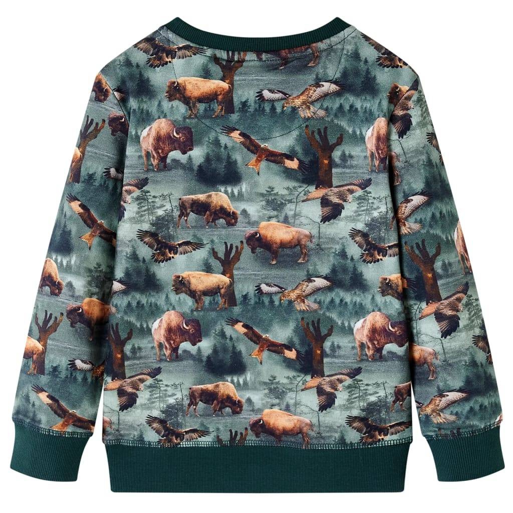 Kinder-Sweatshirt Dunkelgrün 104