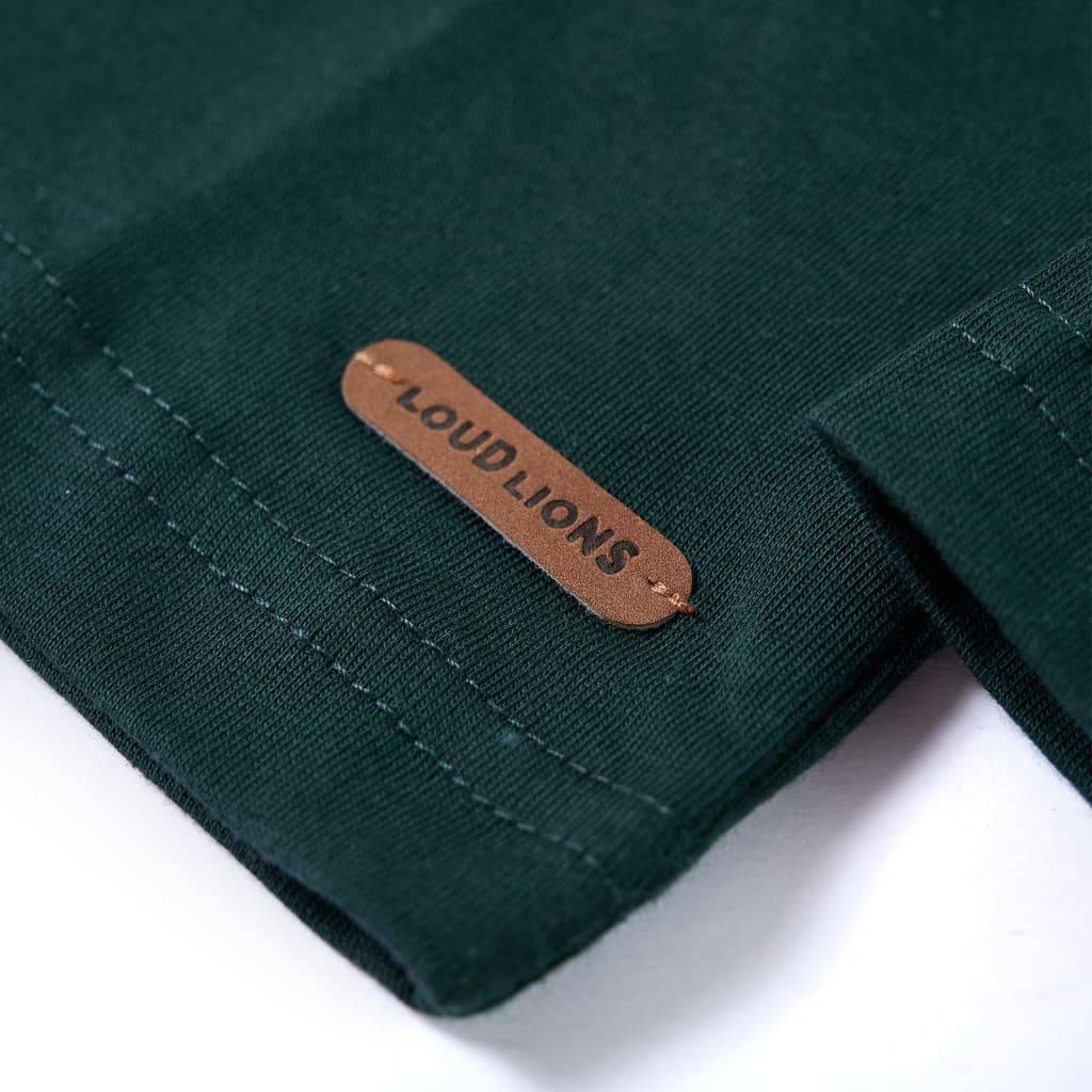 Kinder-Langarmshirt Dunkelgrün 104