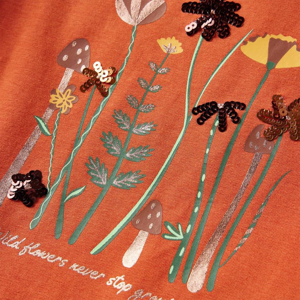 Kinder-Langarmshirt Dunkelorange 128