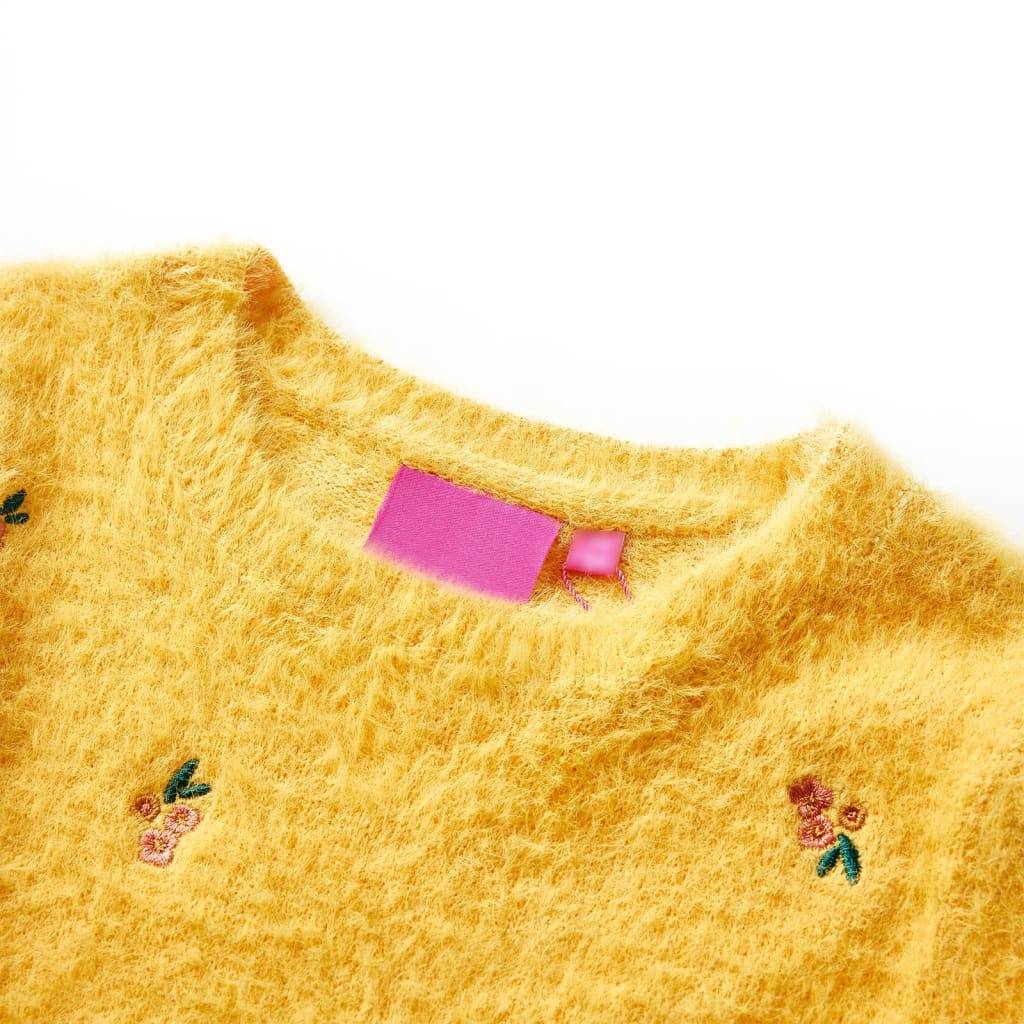 Kinderpullover Gestrickt Ocker 116
