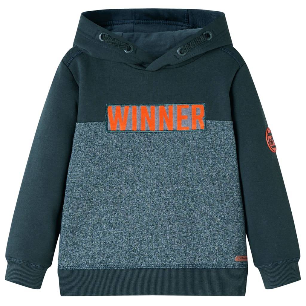 Kinder-Kapuzenpullover Dunkelgrün 104