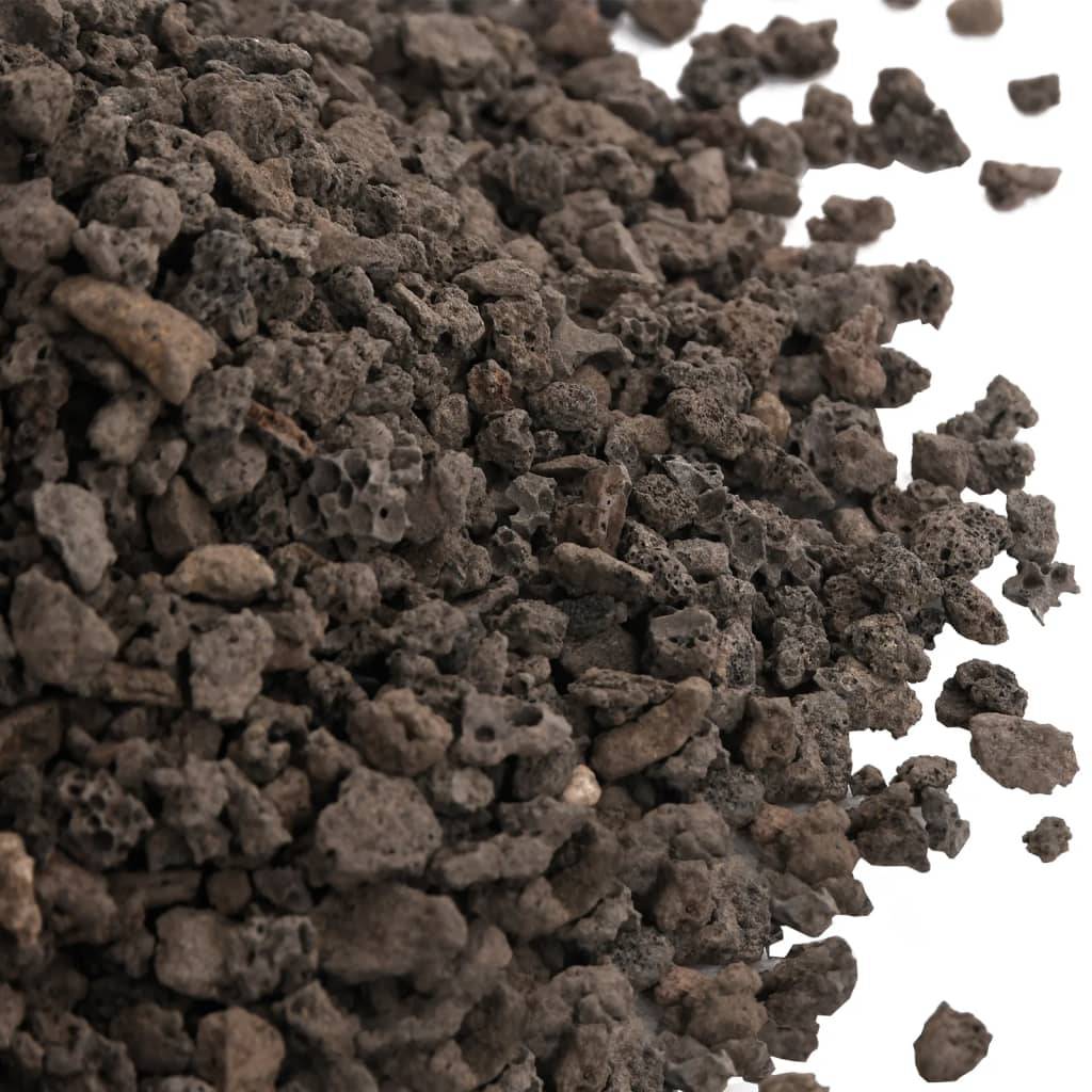 vidaXL Basalt-Kies 25 kg Schwarz 5-8 mm