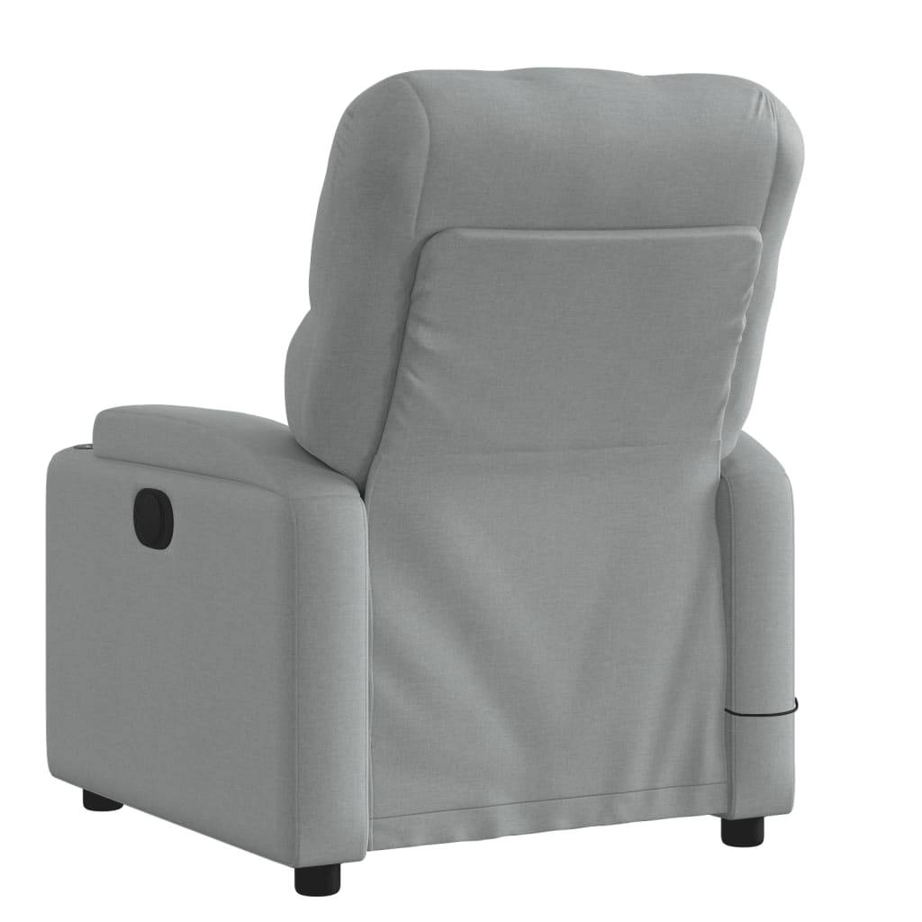 vidaXL Massagesessel Hellgrau Stoff
