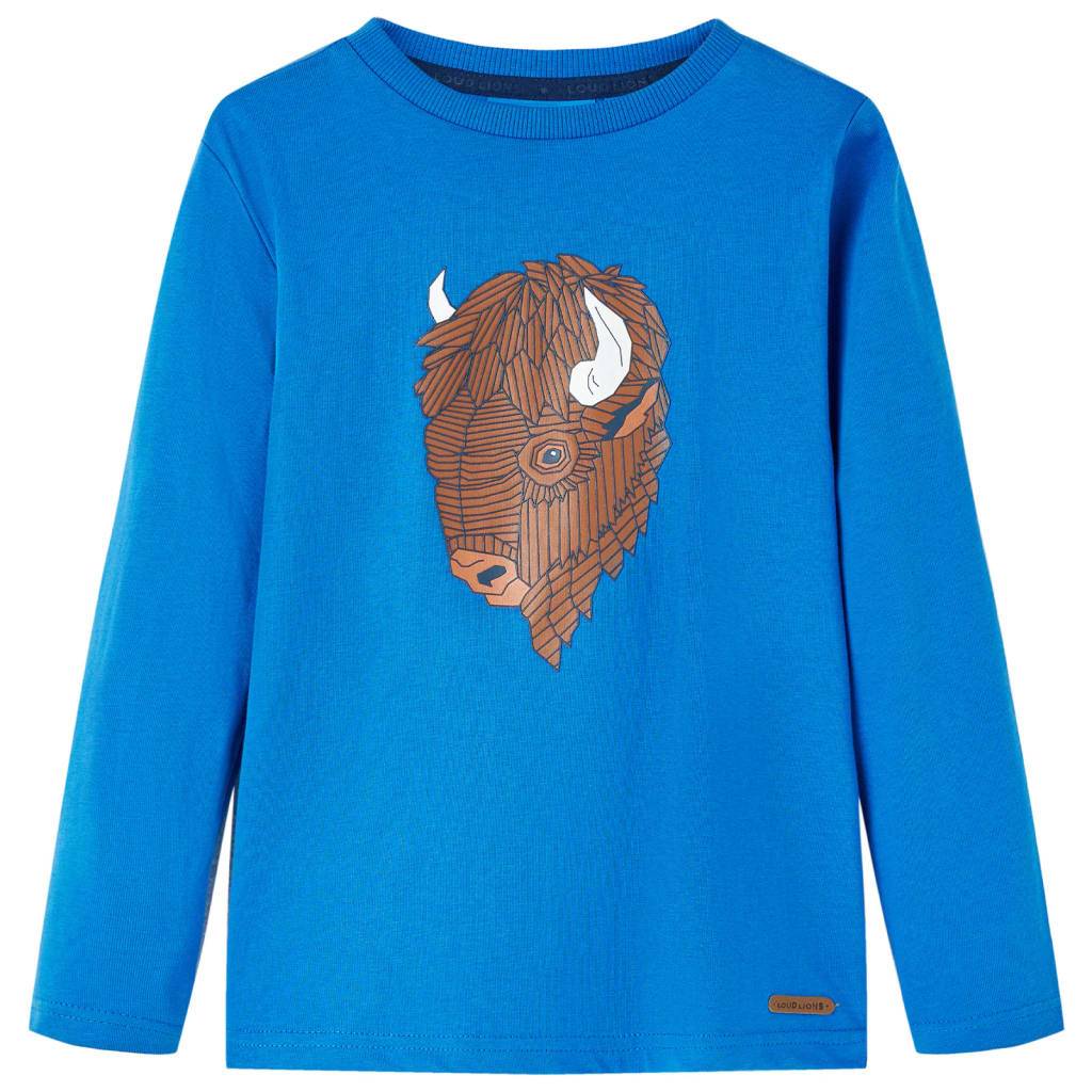 Kinder-Langarmshirt Kobaltblau 128
