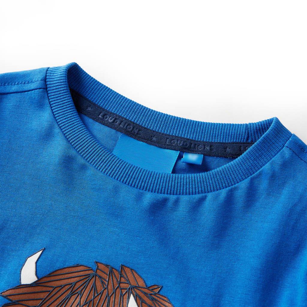 Kinder-Langarmshirt Kobaltblau 128