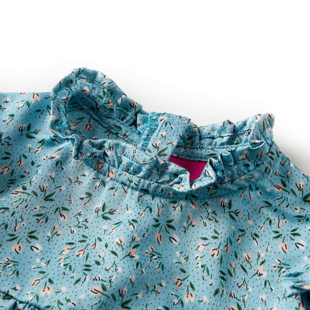 Kinderkleid mit Langen Ärmeln Blau 128