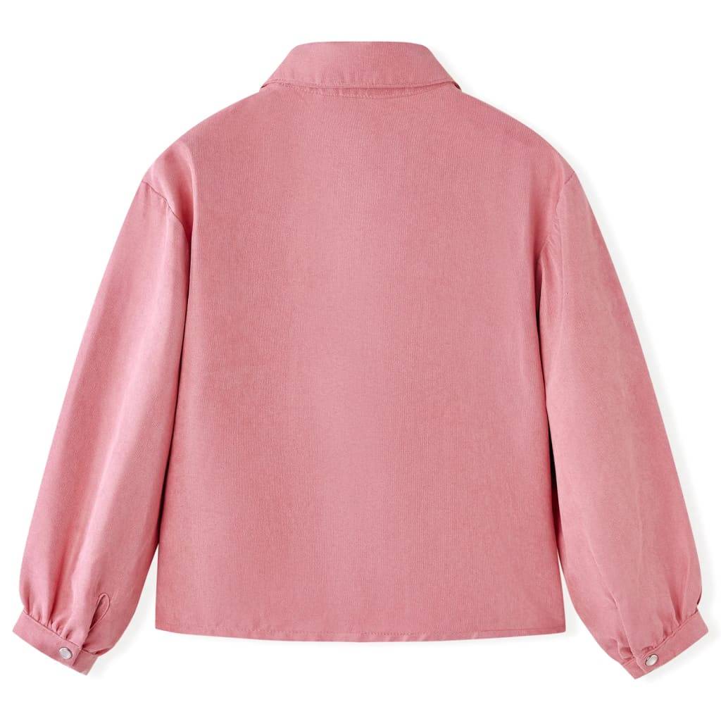 Kinderbluse mit Laternenärmeln Altrosa 104