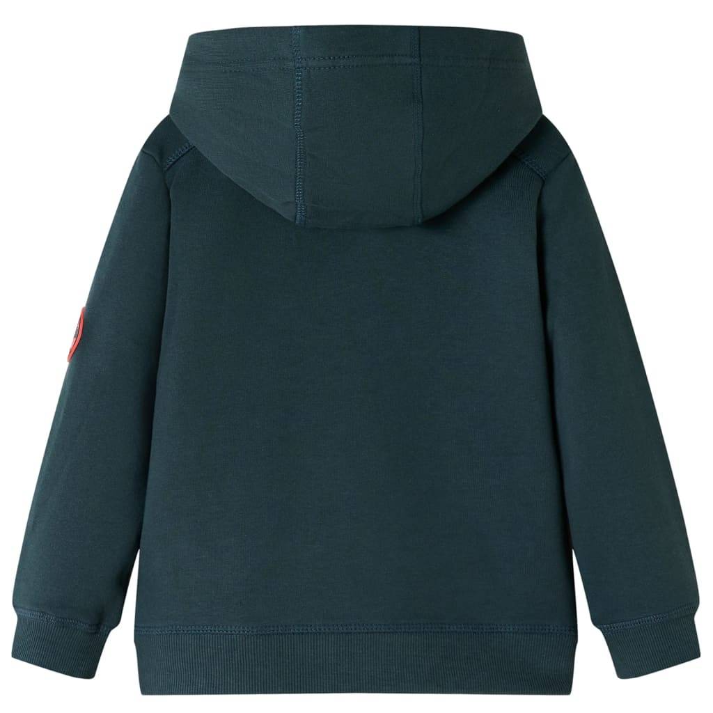 Kinder-Kapuzenpullover Dunkelgrün 104