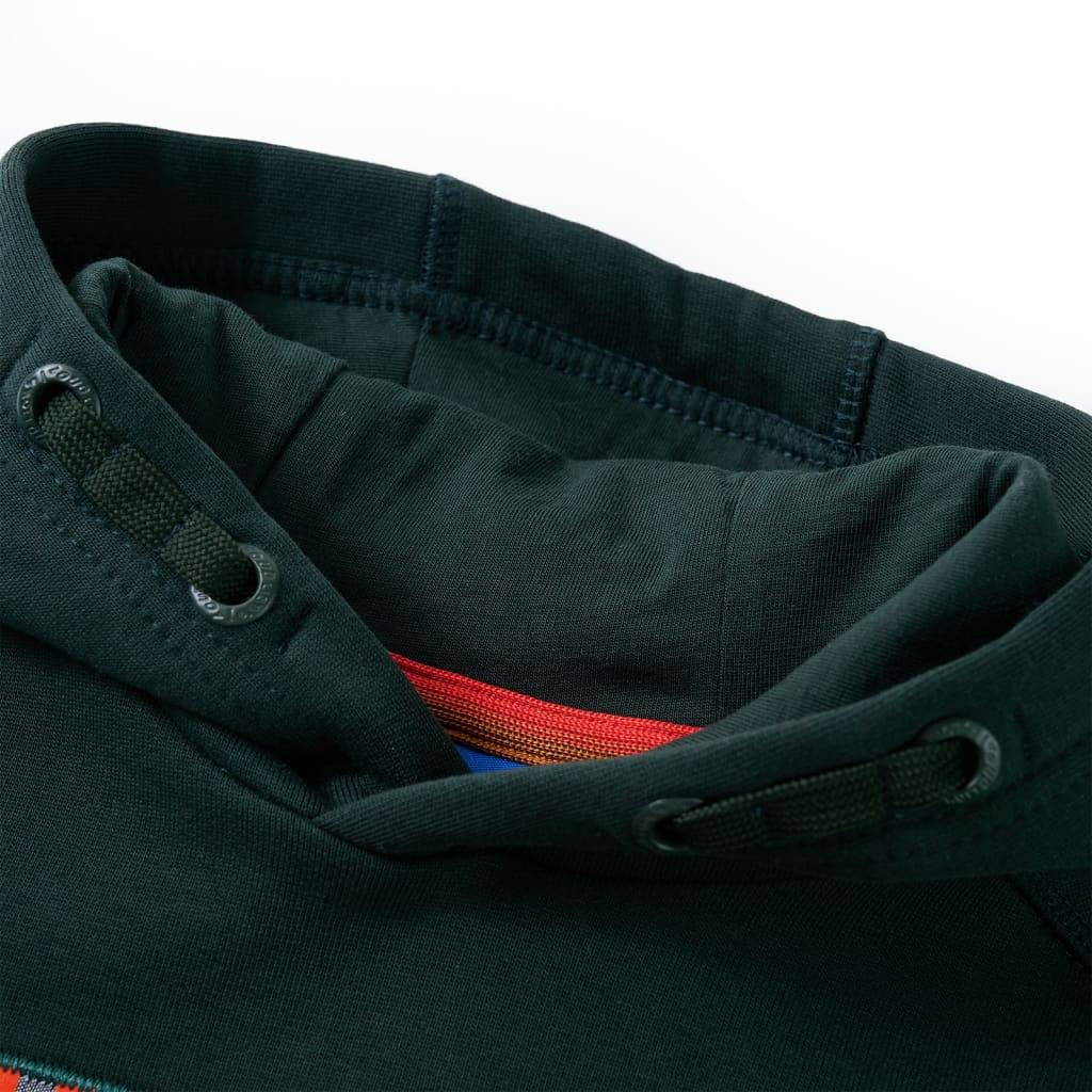 Kinder-Kapuzenpullover Dunkelgrün 104