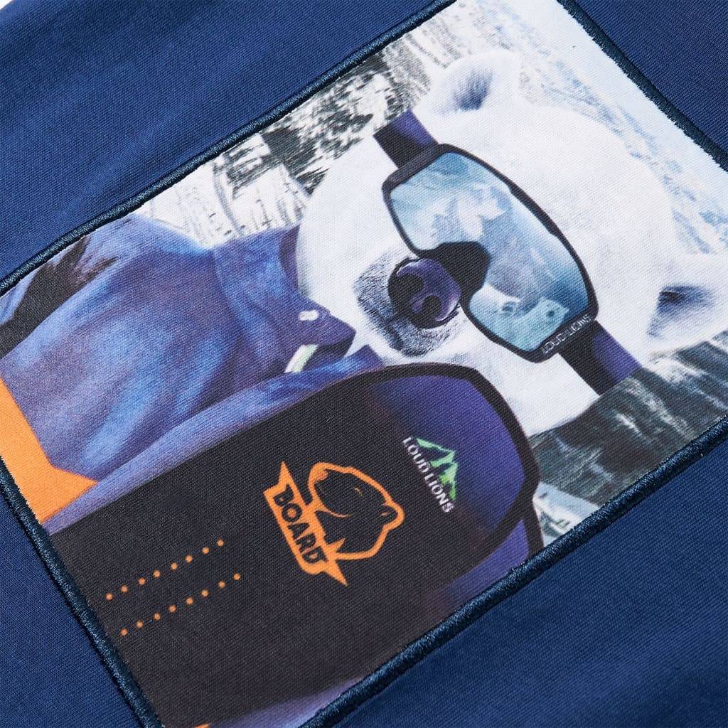 Kinder-Langarmshirt Jeansblau 104