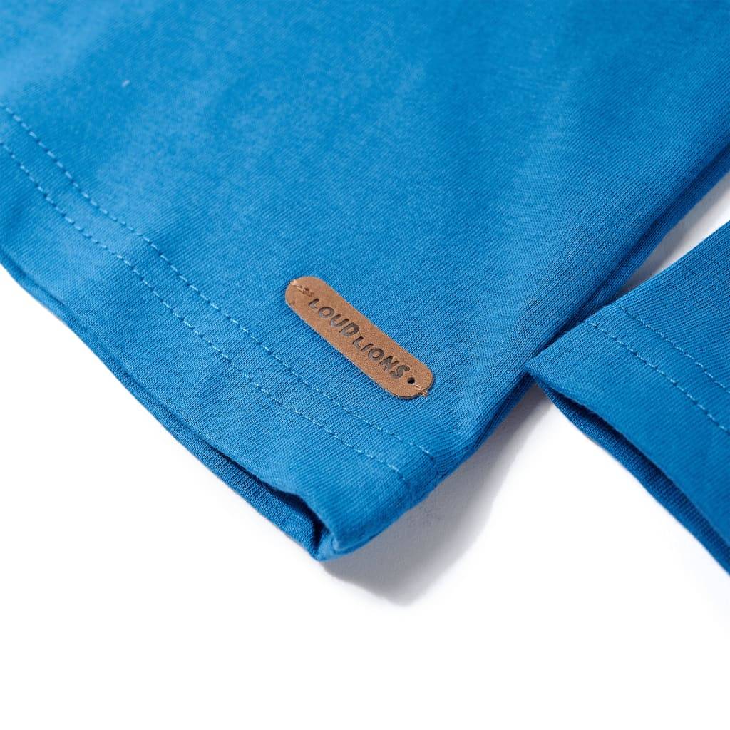 Kinder-Langarmshirt Petrolblau 128