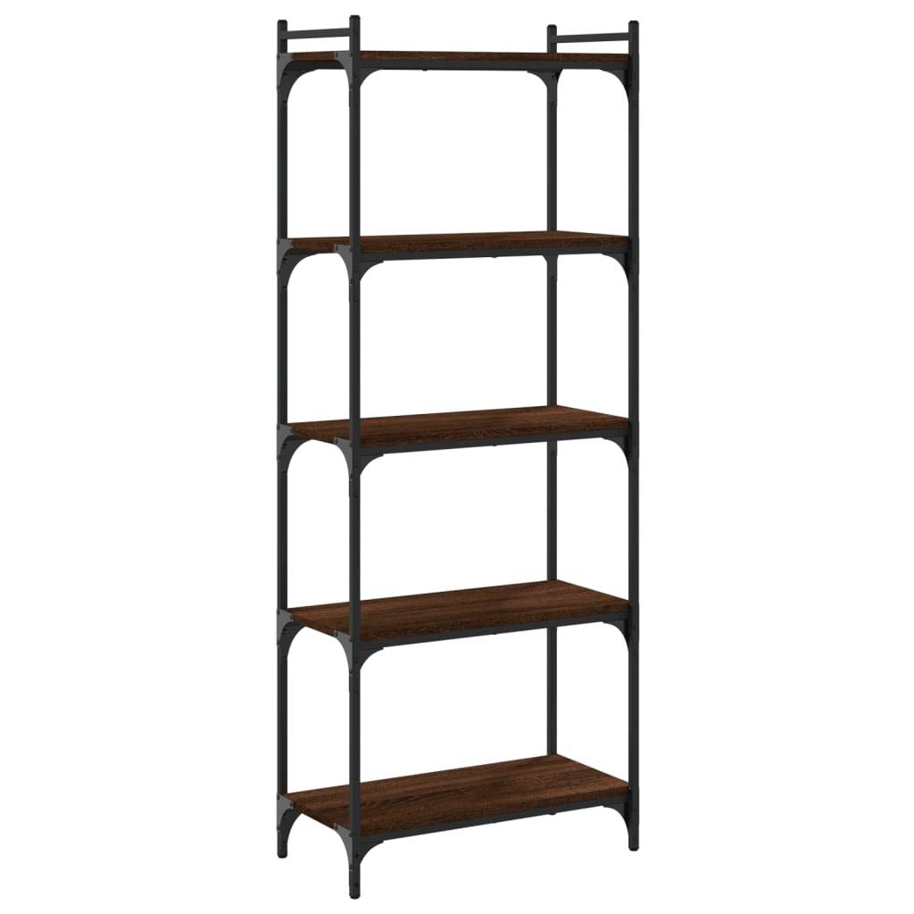 vidaXL Bücherregal 5 Böden Braun Eiche-Optik 60x30x154cm Holzwerkstoff