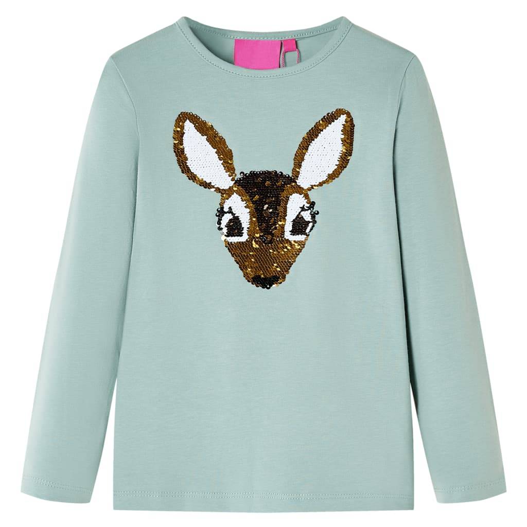 Kinder-Langarmshirt Minzgrün 116