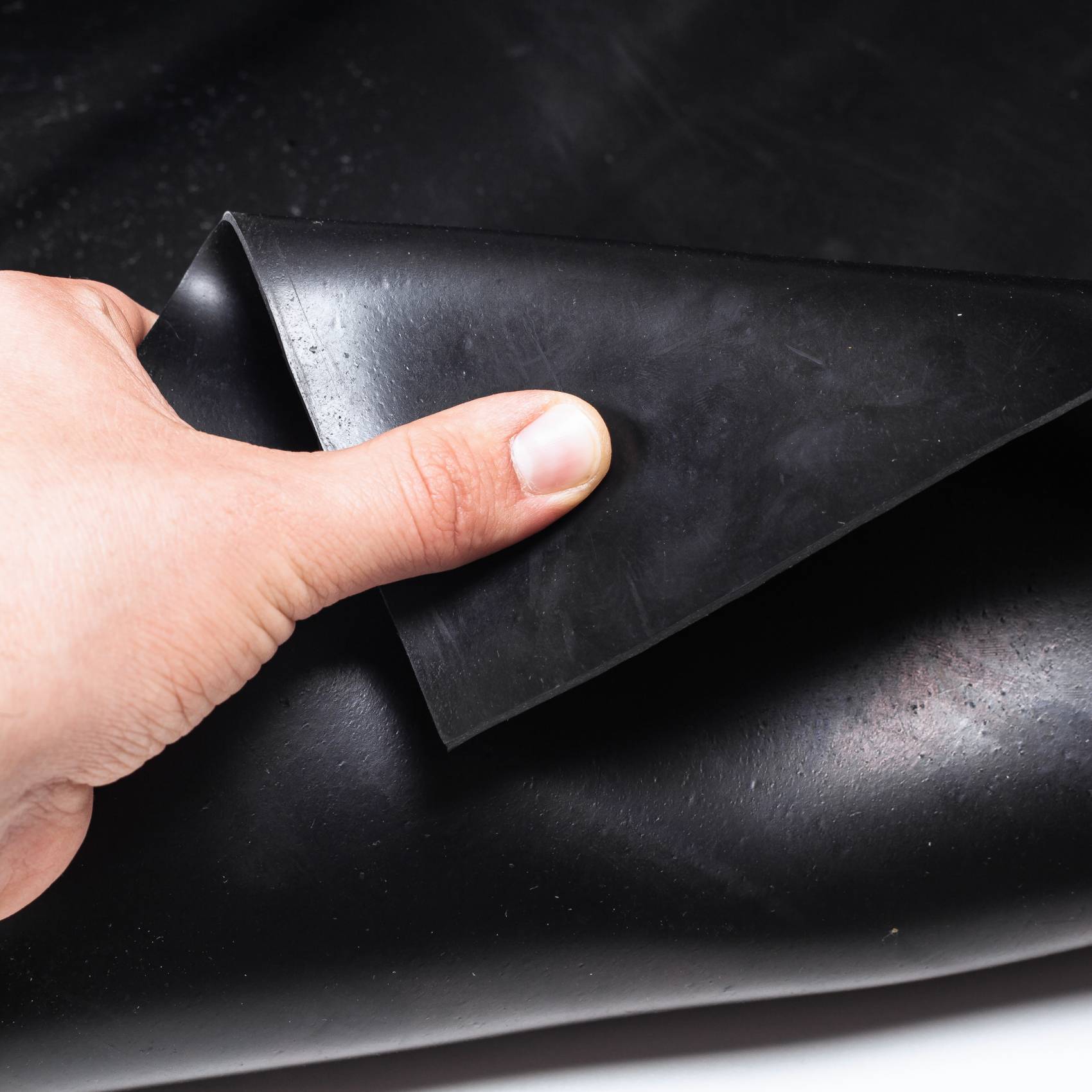 ANRO Gummiläufer Glatt Schwarz 1 mm, 100 x 60 cm, zugeschnitten