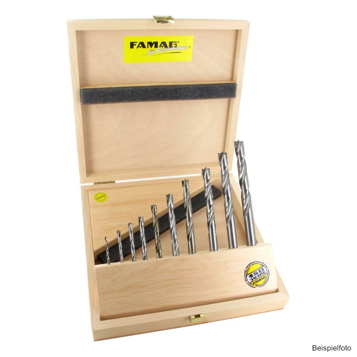Famag Holzspiralbohrer HM-bestückt- Set´s 1593.805 - 5-teilig in Kassette