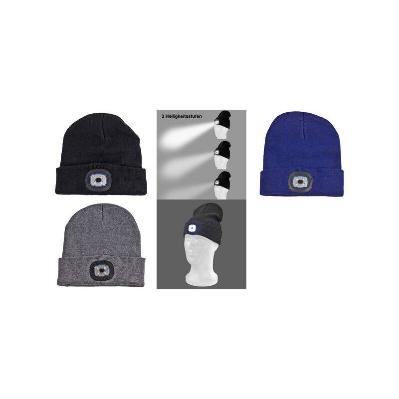 IWH Strickmütze mit LED-Licht, schwarz