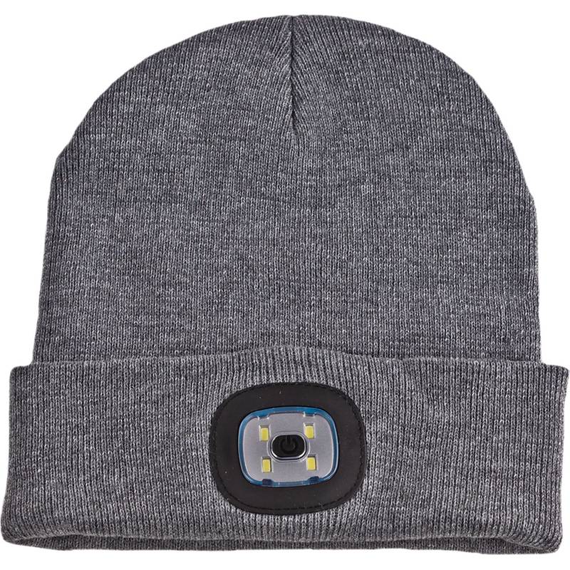 IWH Strickmütze mit LED-Licht, grau