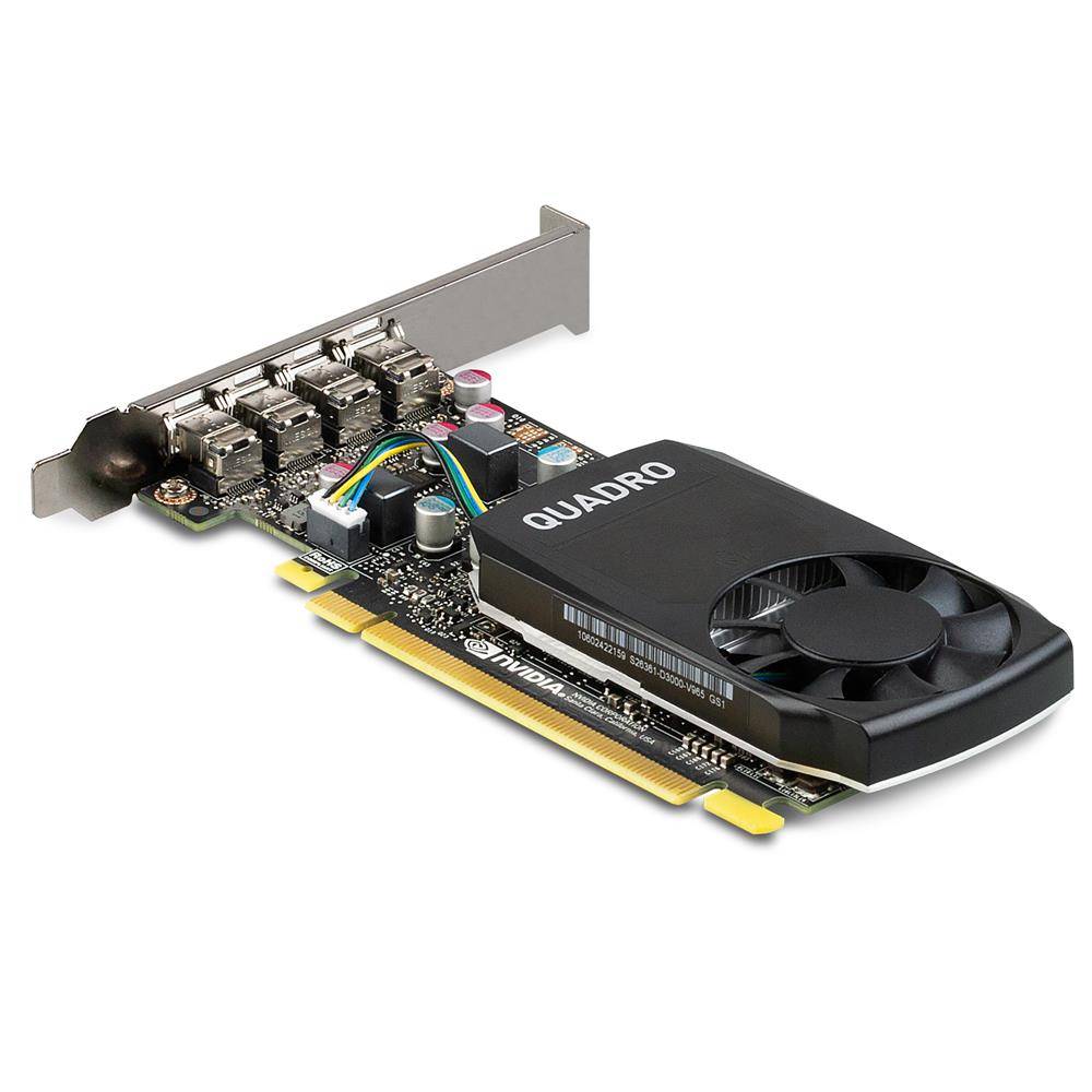 HP Quadro P620 (Refurbished) Grafikkarte (L31818-001, 2GB GDDR5, PCIe 3.0 x16, 1-Slot, 4x miniDP)