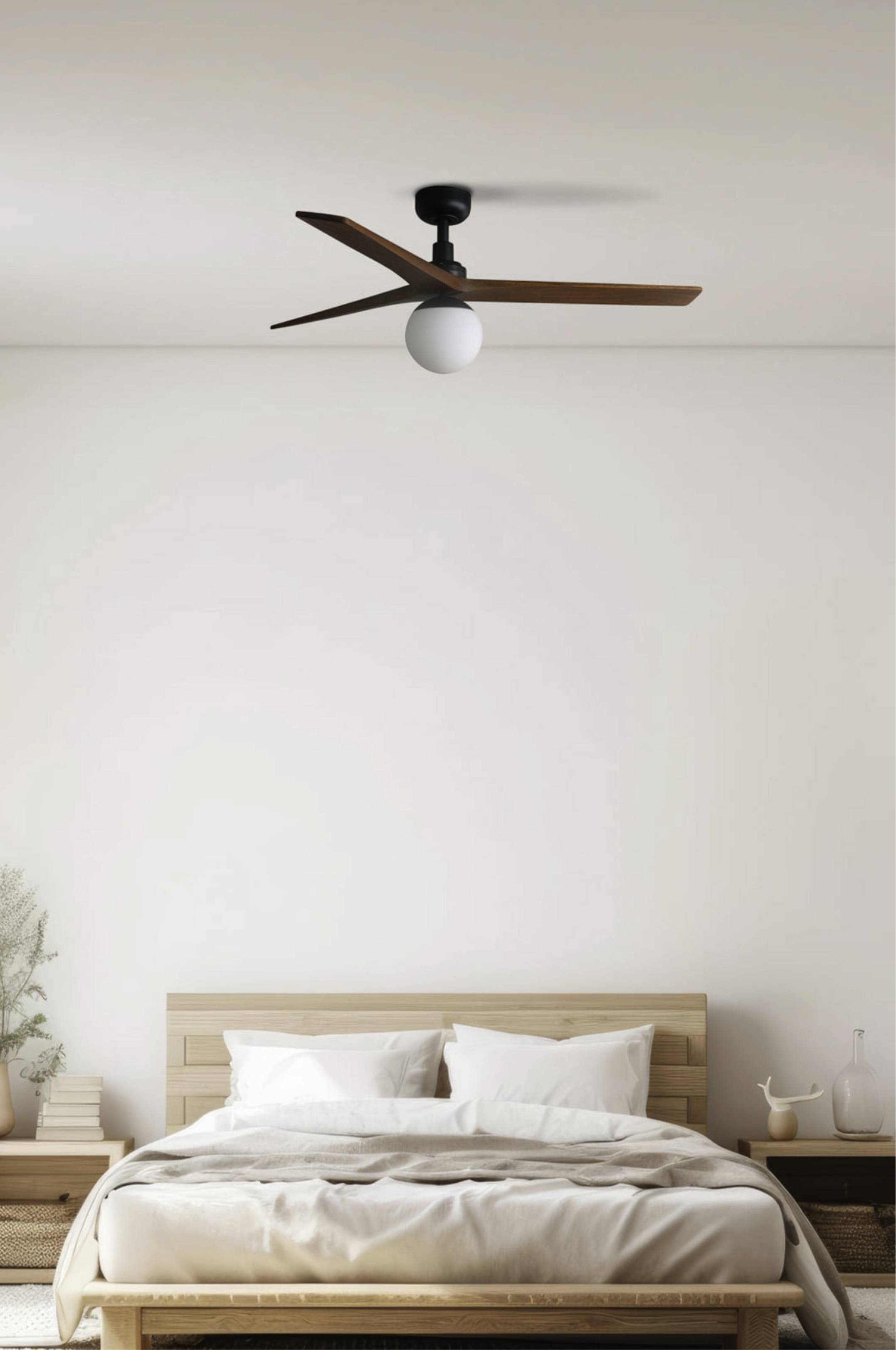 DC Deckenventilator Klim M SW-NB mit Licht