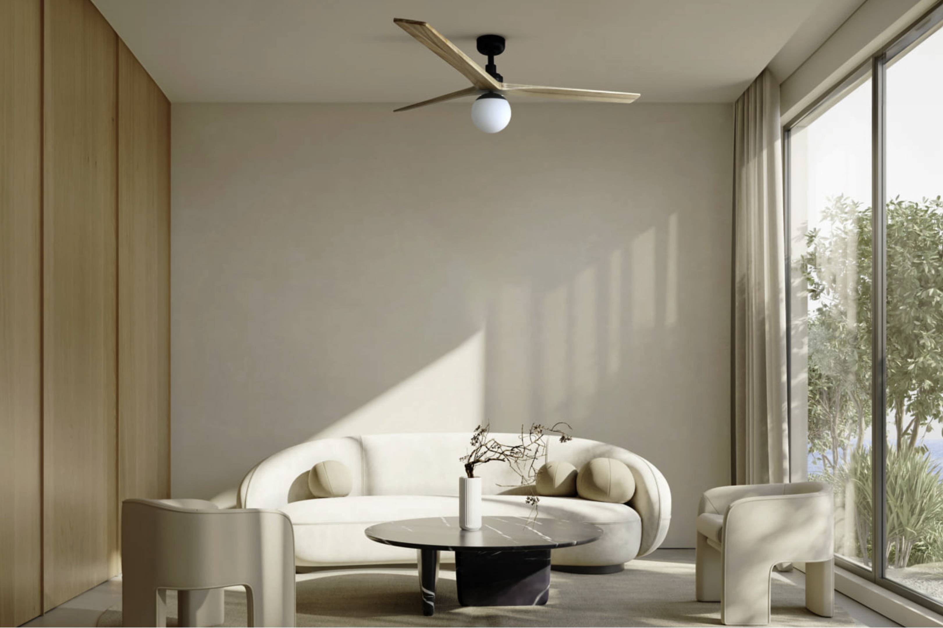 DC Deckenventilator Klim L SW-EI mit Licht