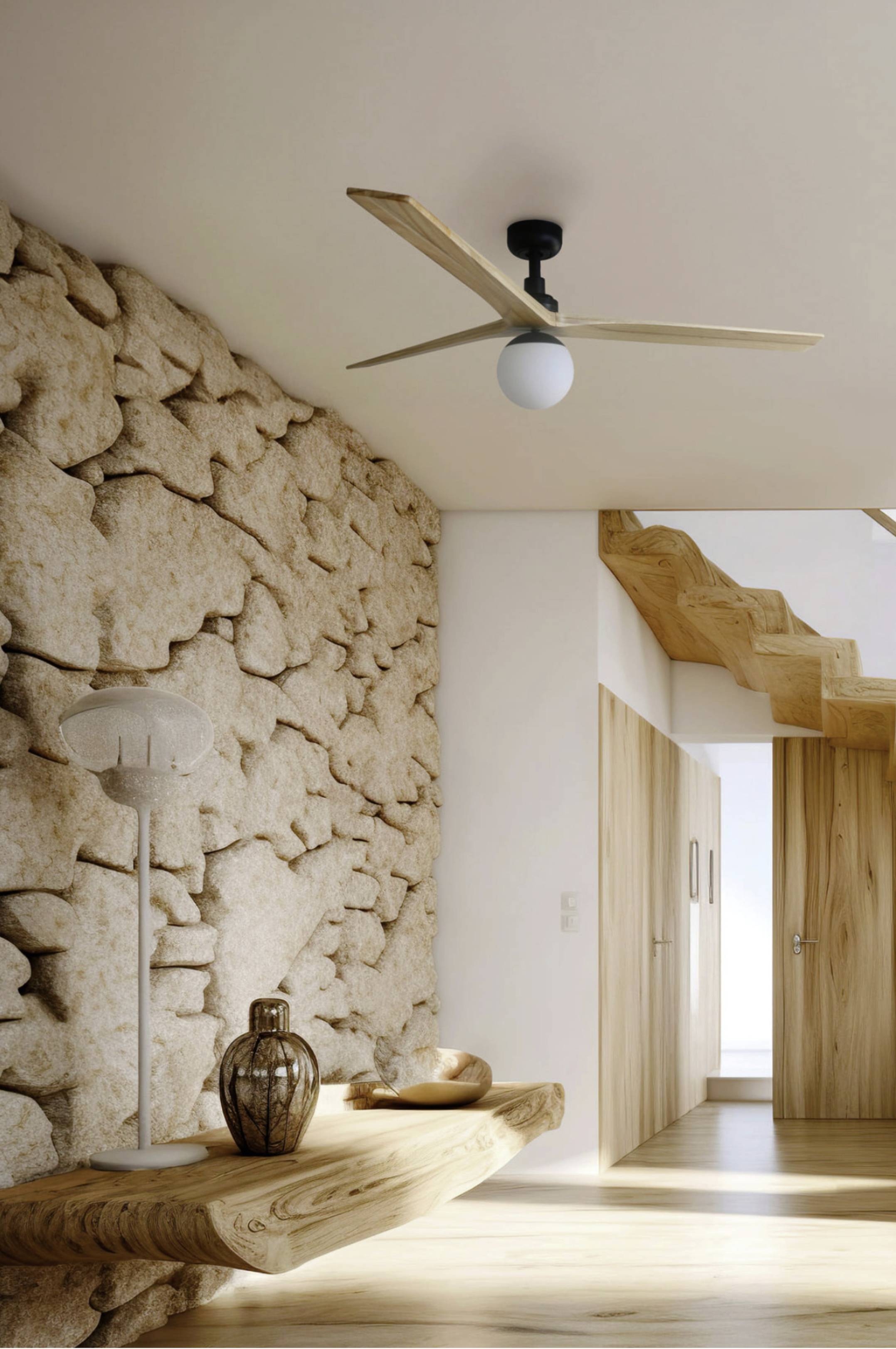 DC Deckenventilator Klim M SW-EI mit Licht