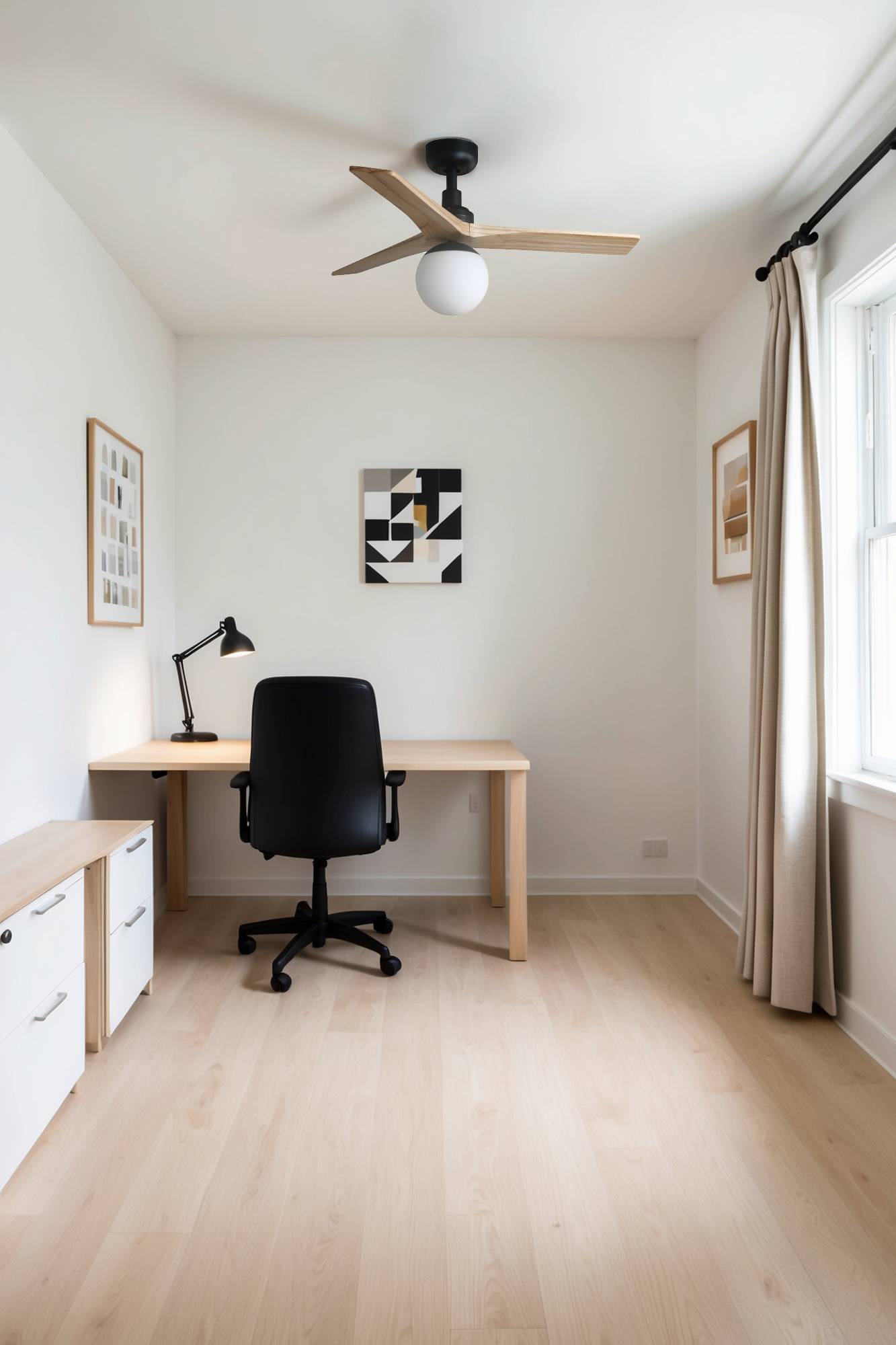 DC Deckenventilator Klim S SW-EI mit Licht