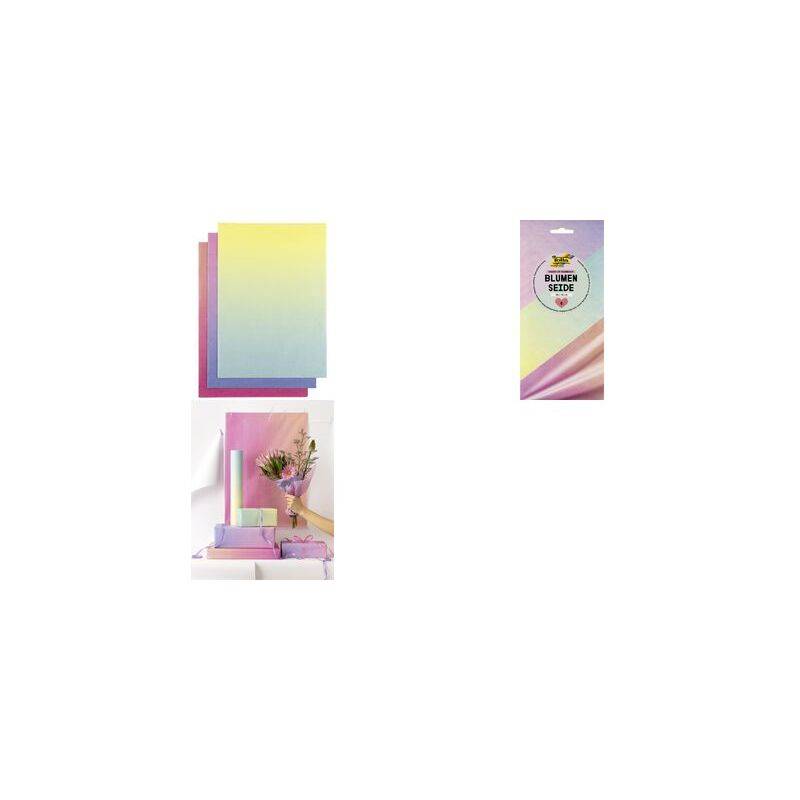 folia Seidenpapier, 500 x 700 mm, 20 g/qm, Regenbogenverlauf