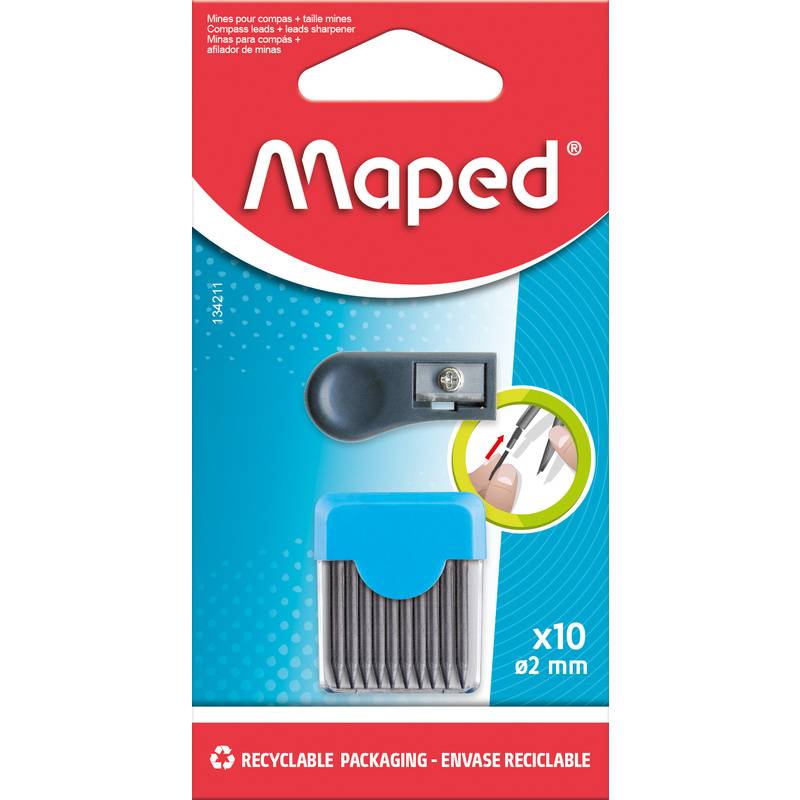 Maped Ersatz-Zirkelminen + Minen-Anspitzer, Blister