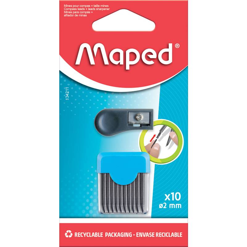 Maped Ersatz-Zirkelminen + Minen-Anspitzer, Blister