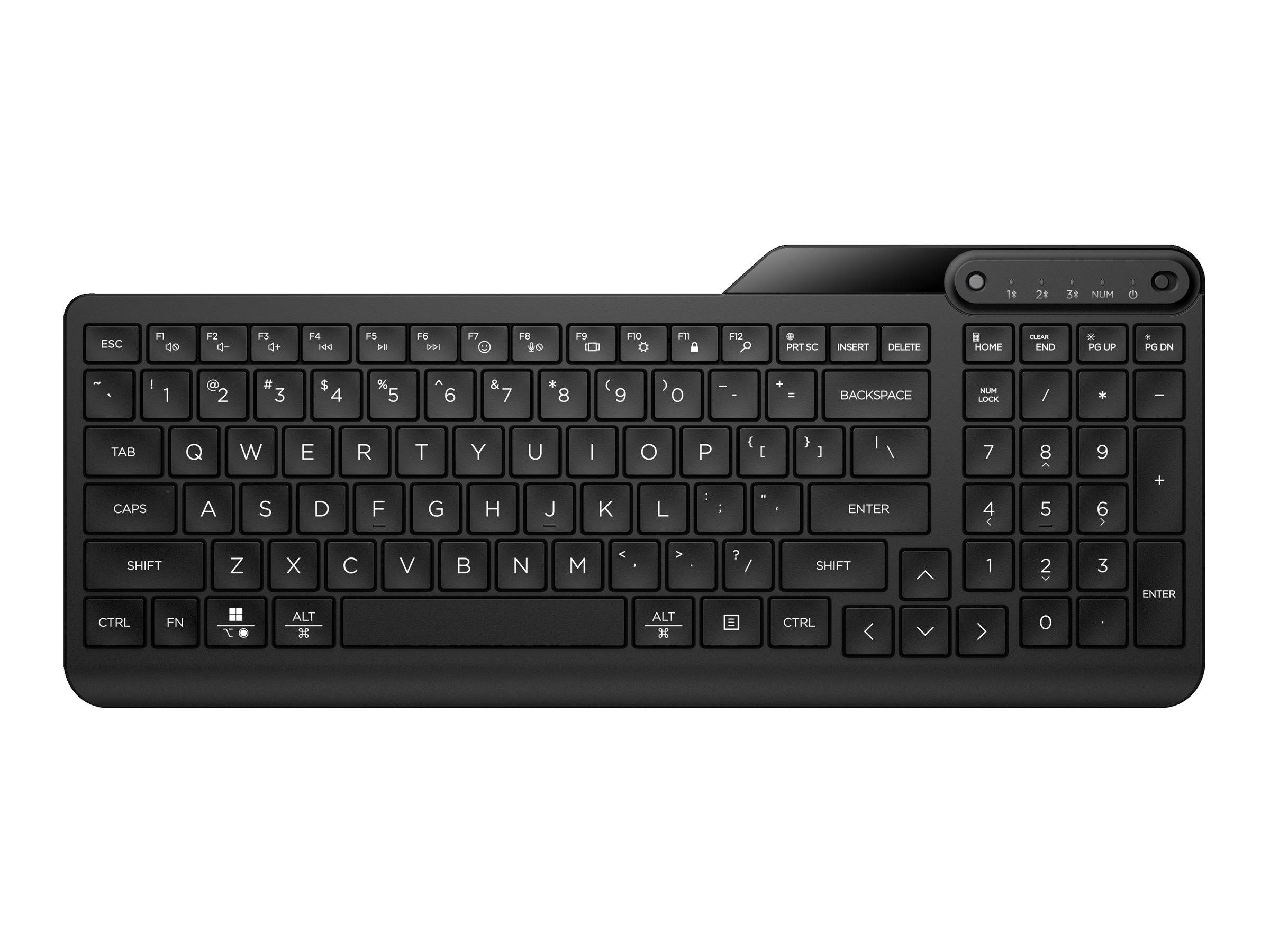 HP 460 - Tastatur - Multi-Device, schnelle Kopplung, kompakt mit Ziffernblock, 2-Zonen-Layout