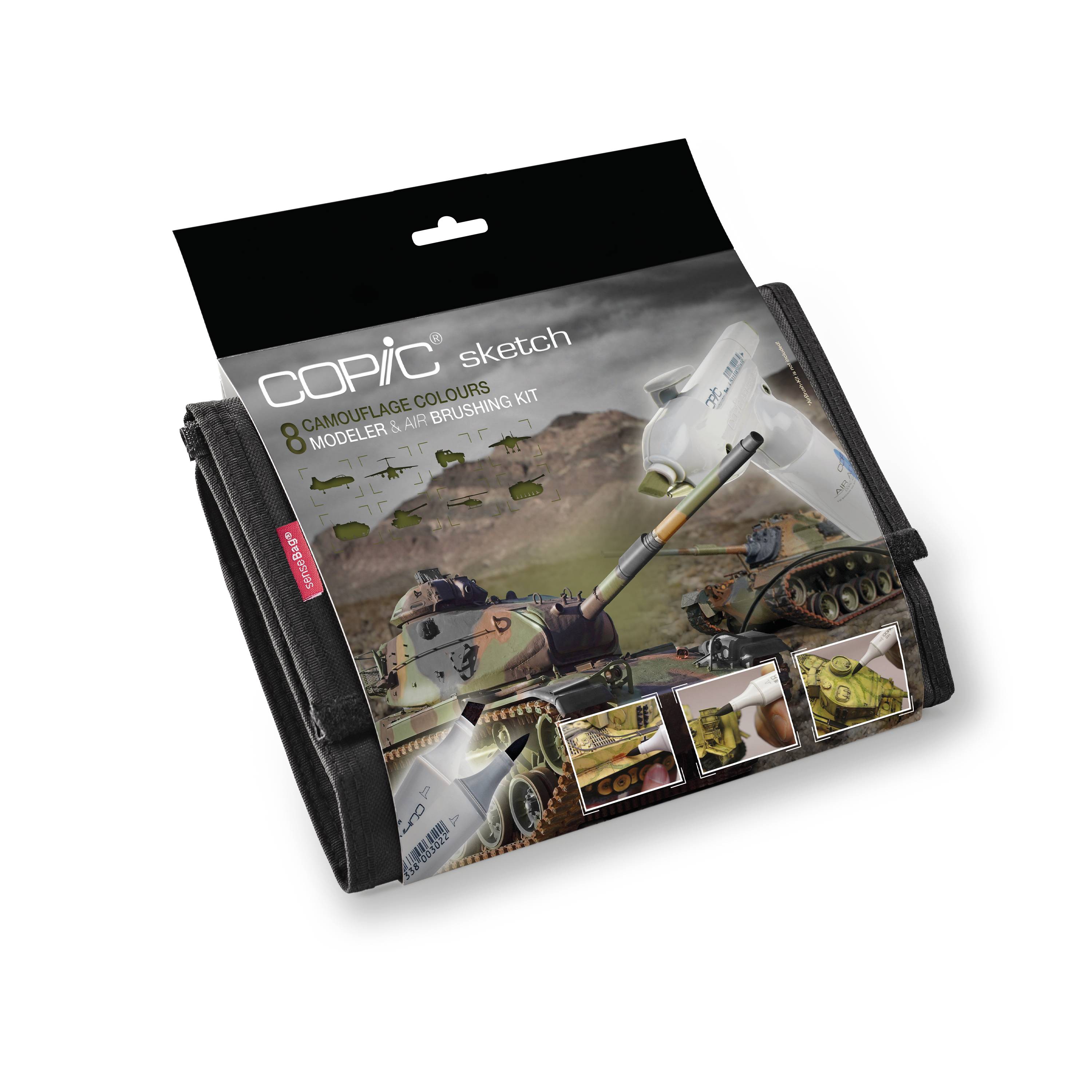 COPIC sketch Camouflage-Set inkl. Blender im Wallet