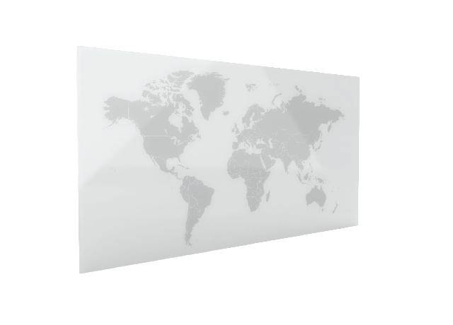Glasboard mit Weltkarte, schwarz