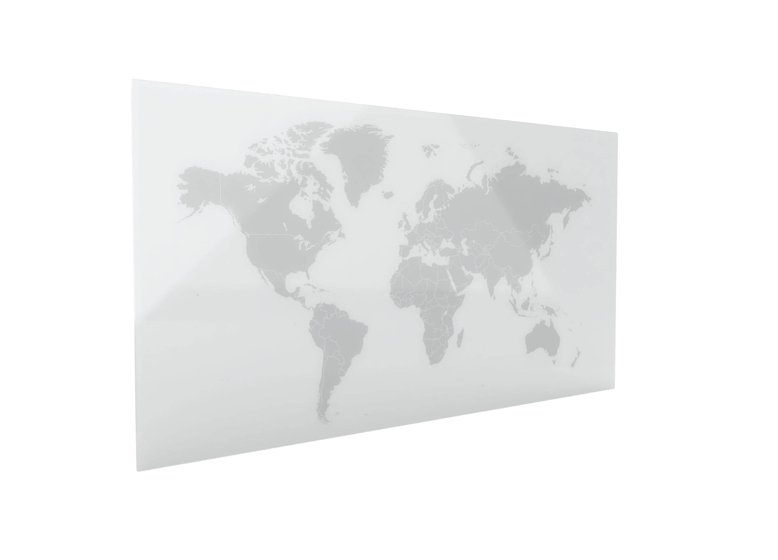 Glasboard mit Weltkarte, schwarz