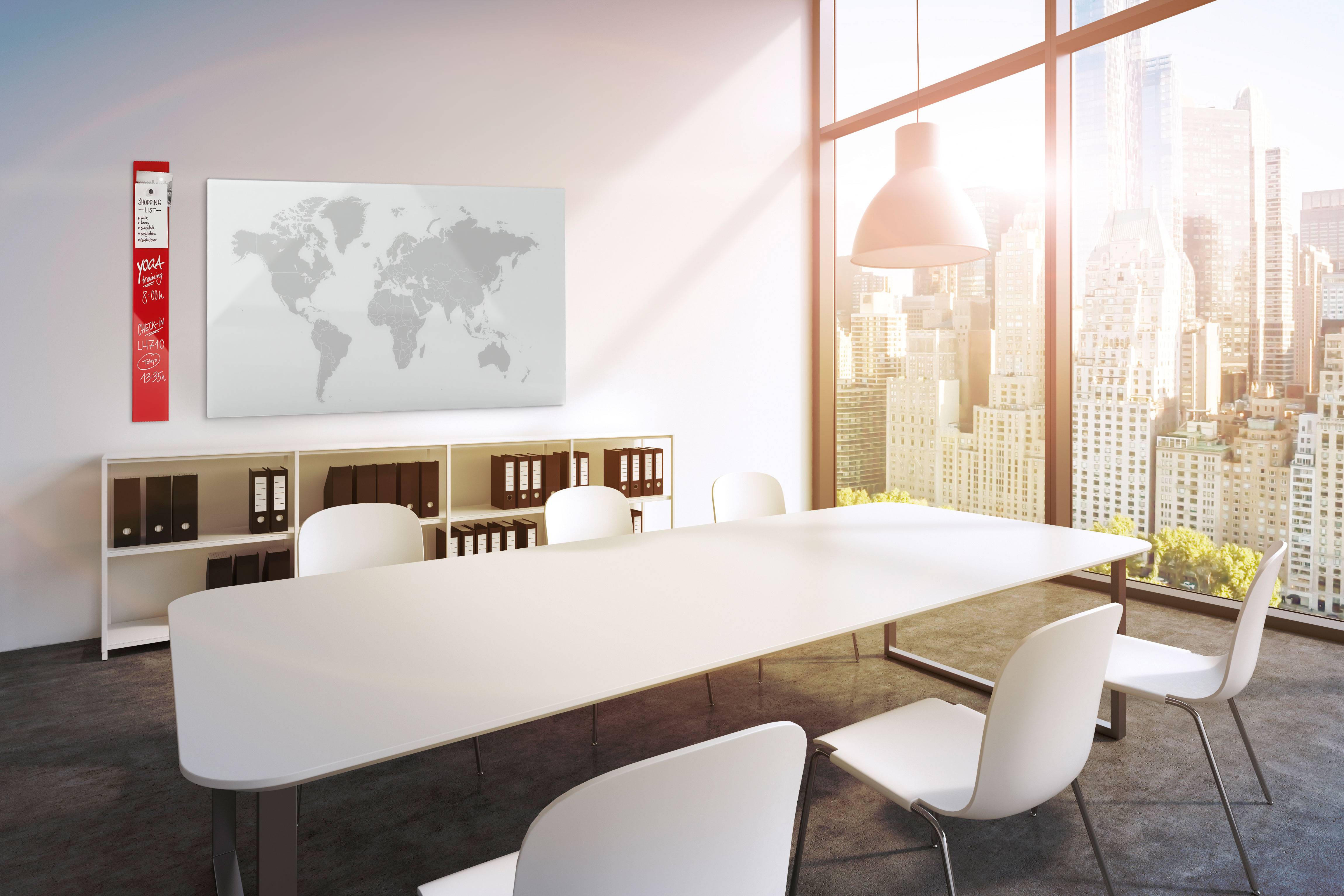 Glasboard mit Weltkarte, schwarz