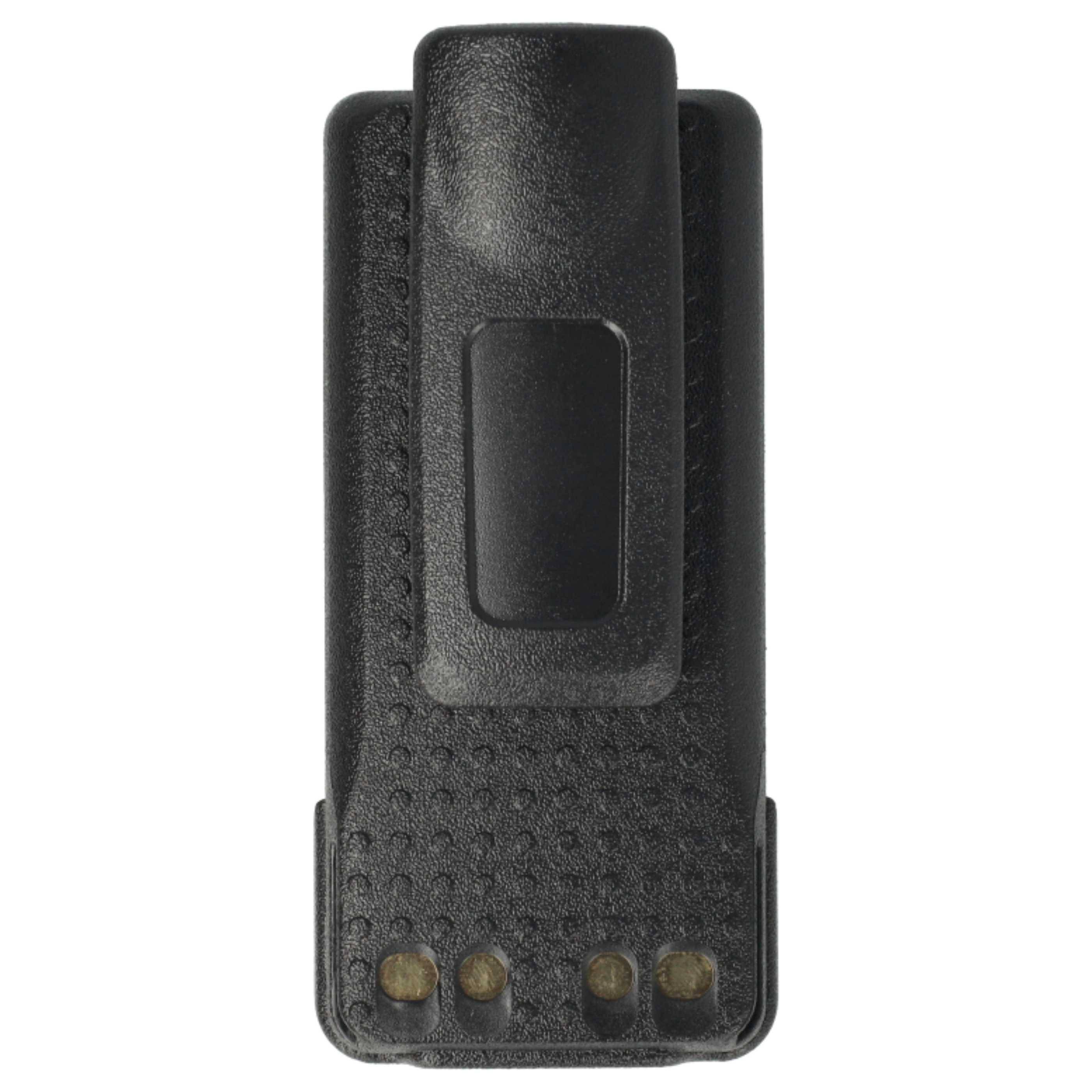 vhbw 5x Akku Ersatz für Motorola PMNN4544A, PMNN4544, PMNN4543A für Funkgerät, Walkie Talkie (2200 mAh, 7,4 V, Li-Ion) + Gürtelclip