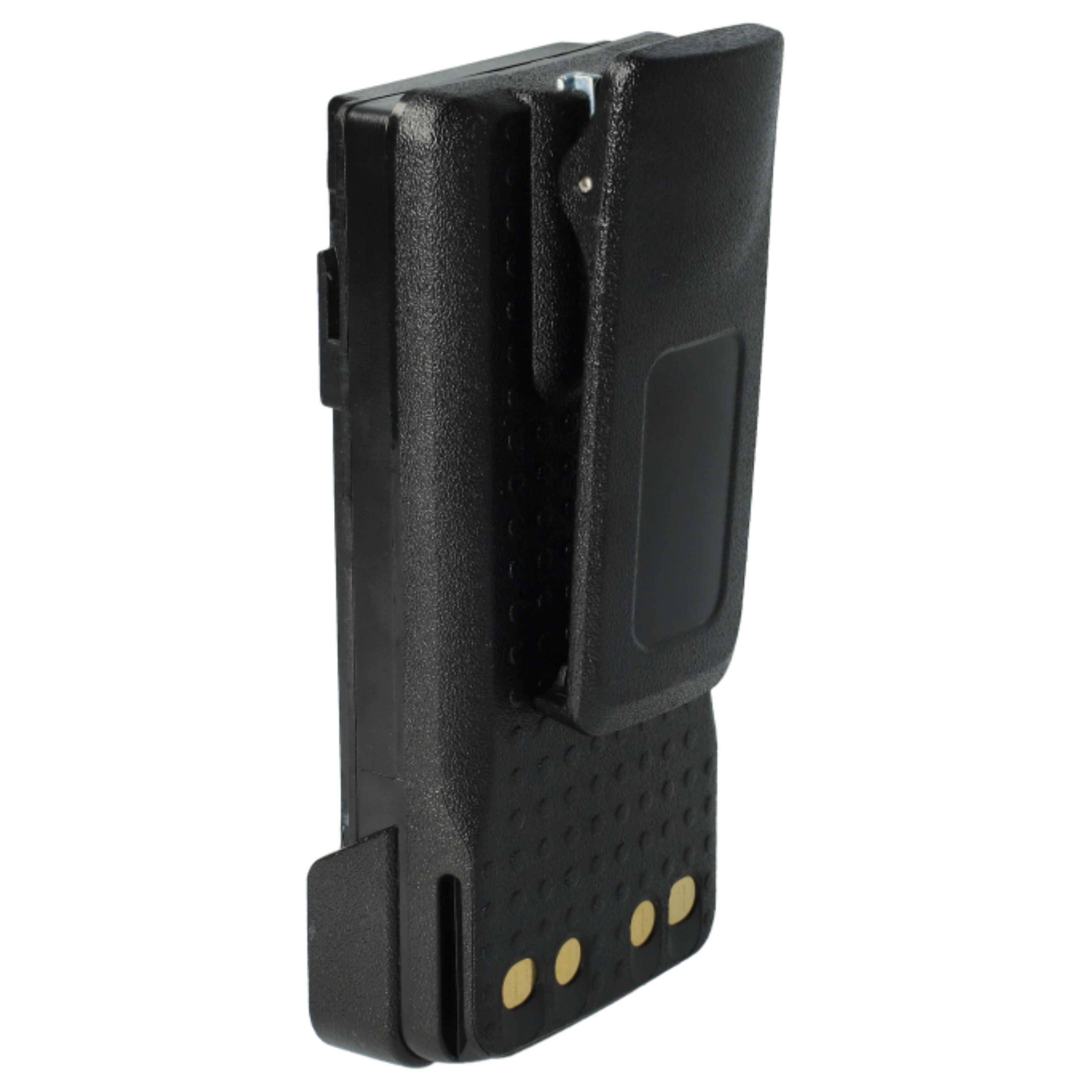 vhbw 5x Akku Ersatz für Motorola PMNN4544, PMNN4543A, PMNN4544A für Funkgerät, Walkie Talkie (2600 mAh, 7,4 V, Li-Ion) + Gürtelclip