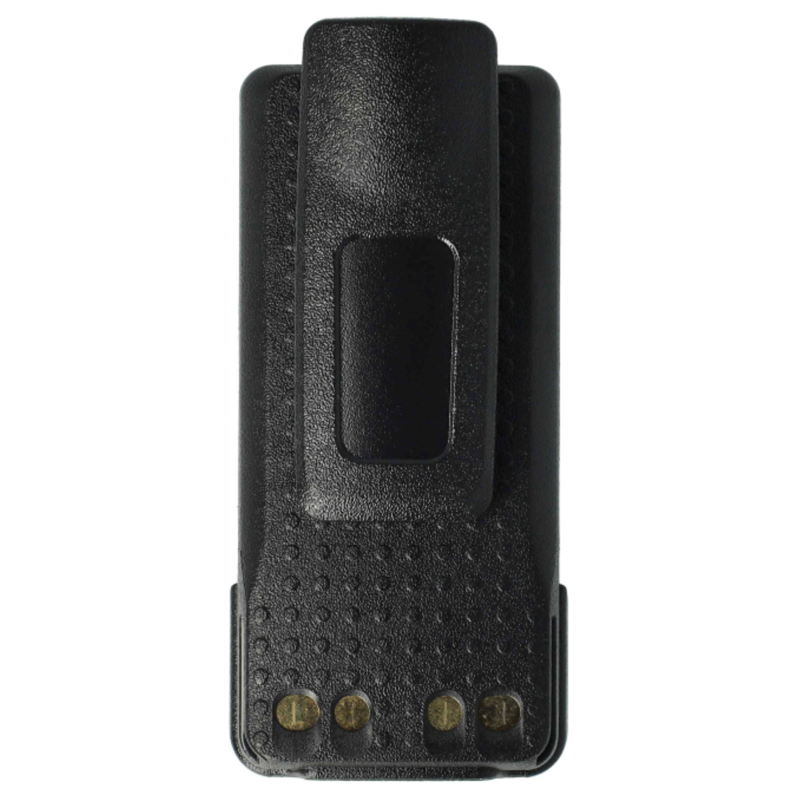 vhbw 2x Akku kompatibel mit Motorola P8608, GP328D, P8668i, TRBO, P8660 Funkgerät, Walkie Talkie (2600 mAh, 7,4 V, Li-Ion) + Gürtelclip