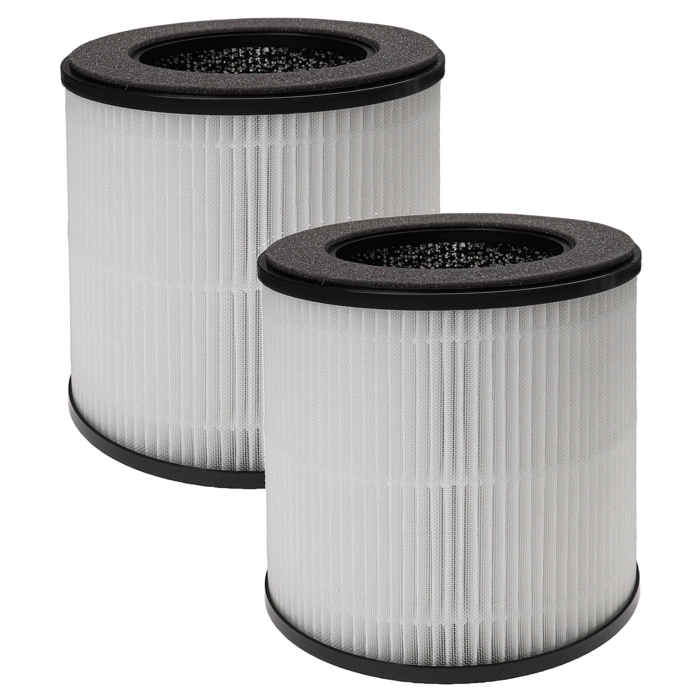 vhbw 2x Luftilter kompatibel mit DIKI B-D02H Luftreiniger - Kombifilter Vorfilter + HEPA + Aktivkohle