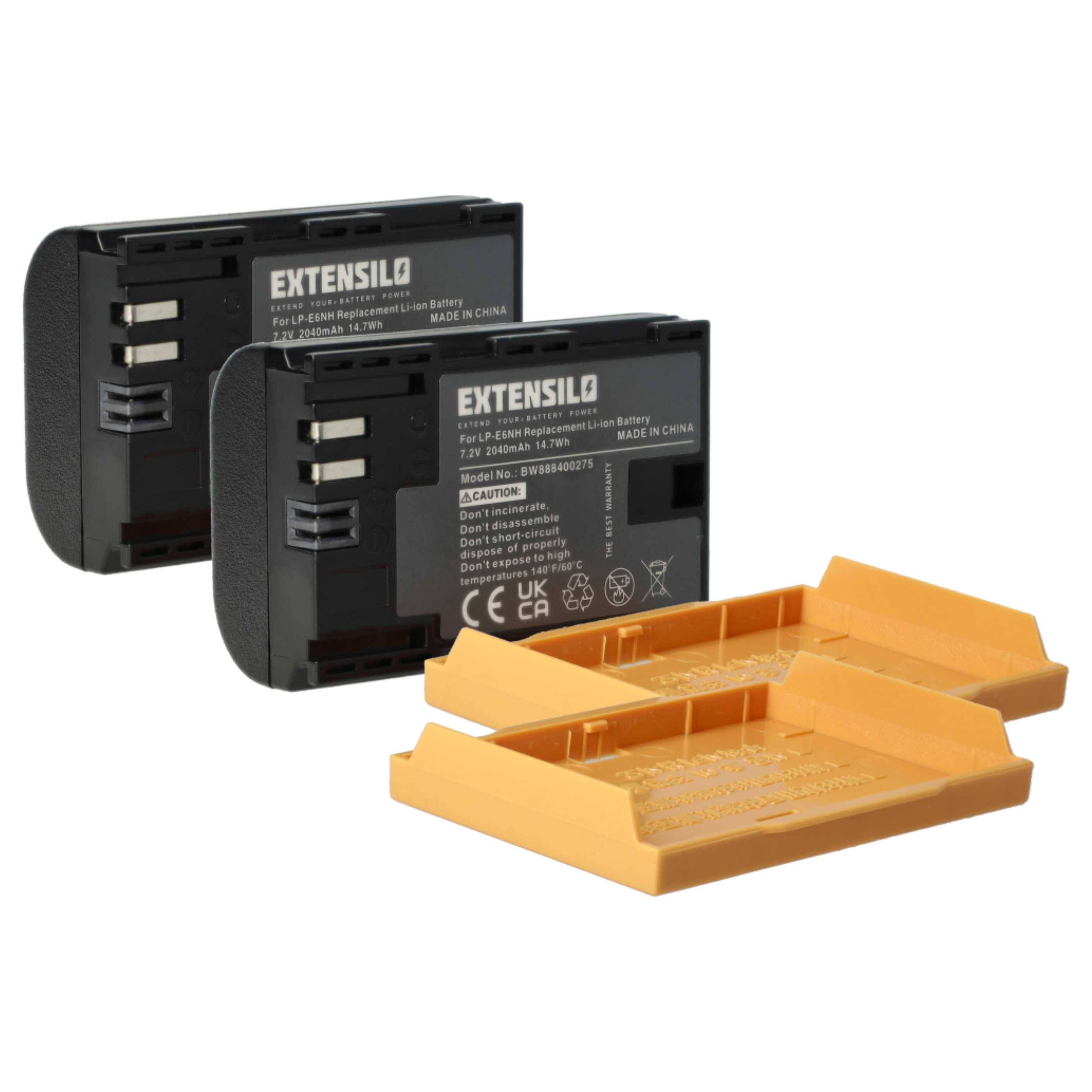 EXTENSILO 2x Akku kompatibel mit Tether Tools  Air Direct Kamera (2040 mAh, 7,2 V, Li-Ion)