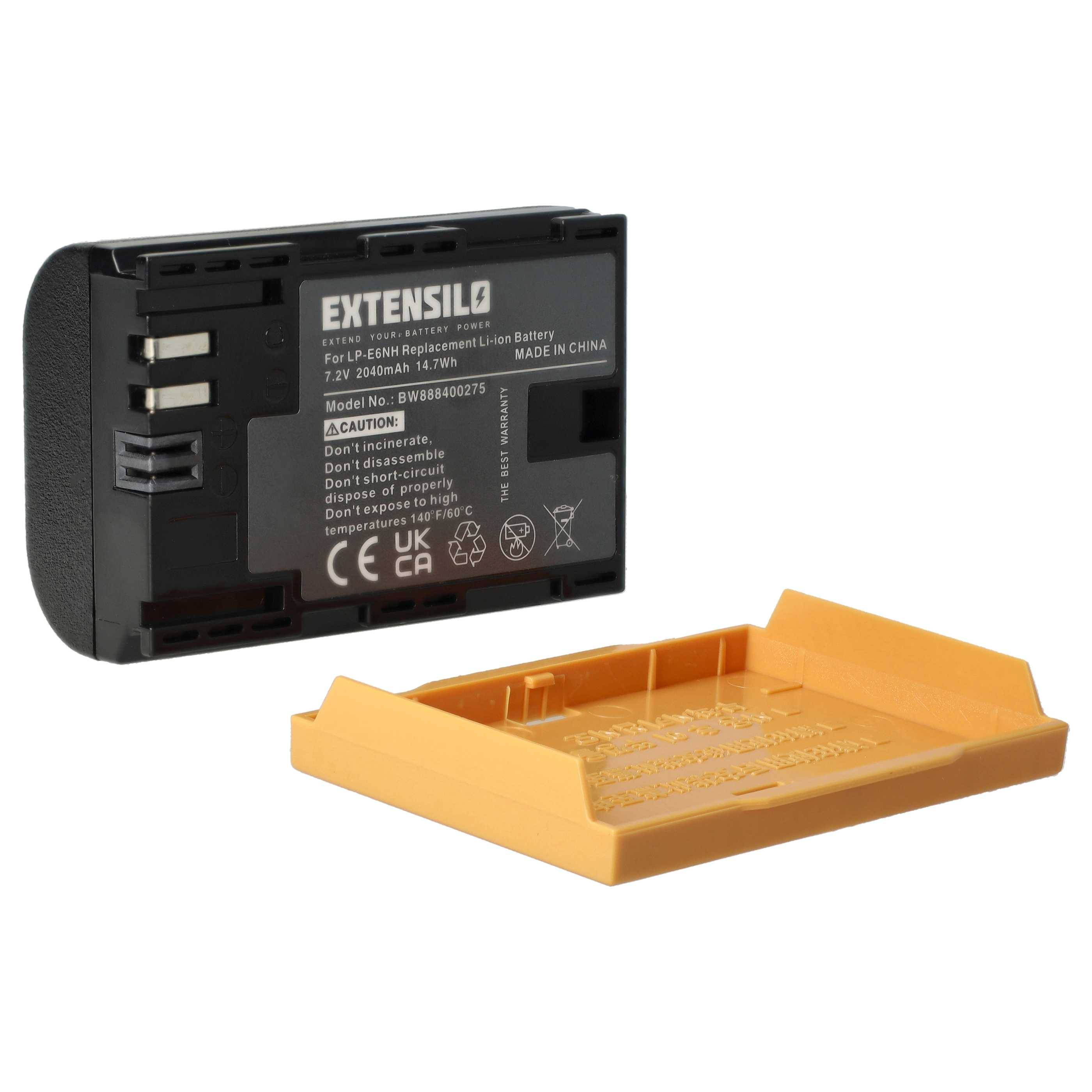 EXTENSILO Akku kompatibel mit Canon Batteriegriff BG-E7, BG-E6, BG-E13, BG-E14, BG-E9 (2040 mAh, 7,2 V, Li-Ion)
