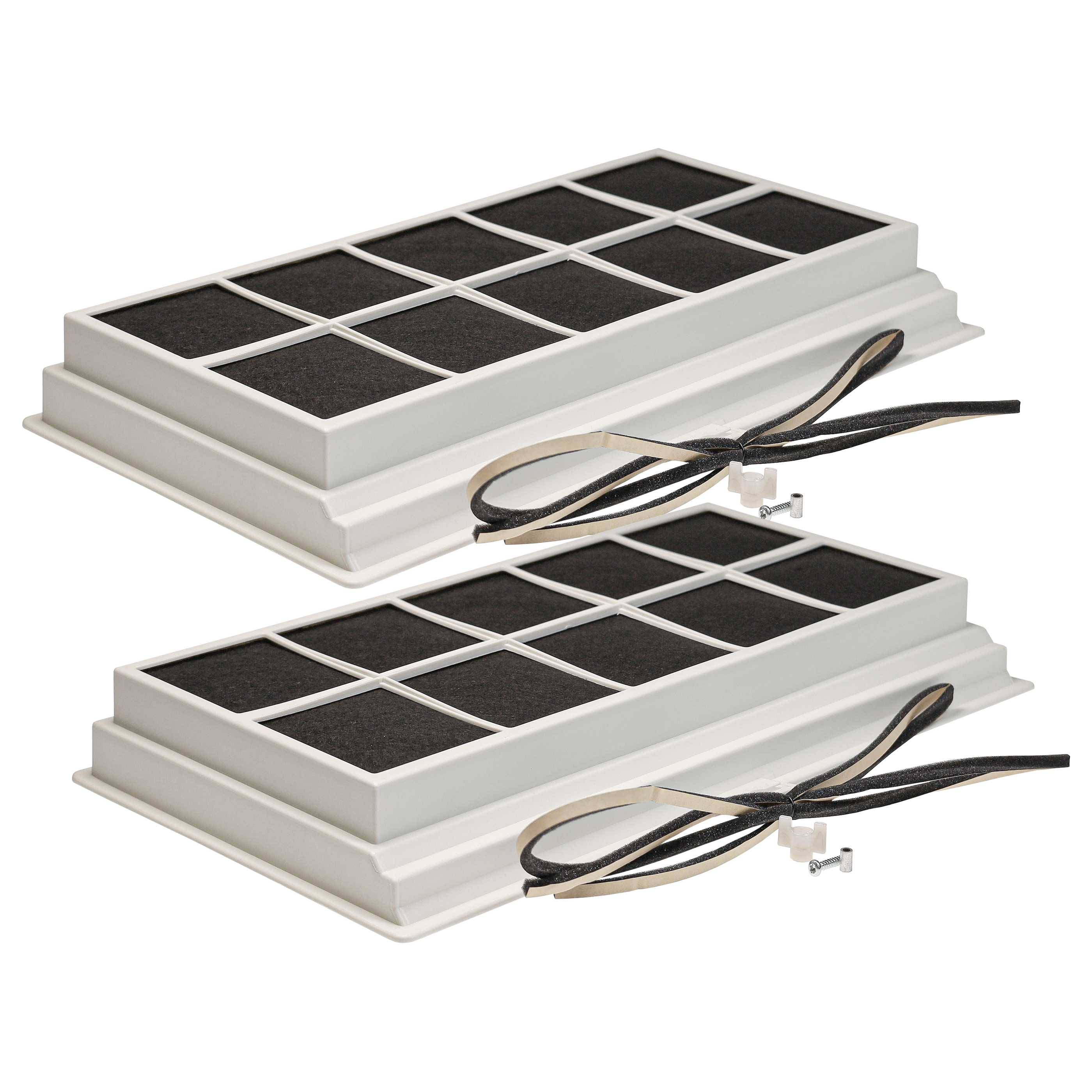 vhbw 2x Aktivkohlefilter kompatibel mit Neff D2654X0GB/01, D2654X0GB/03, D2654X0GB/02, D2654XFF/01 Dunstabzugshaube - 49,5 x 29,5 x 6,2 cm