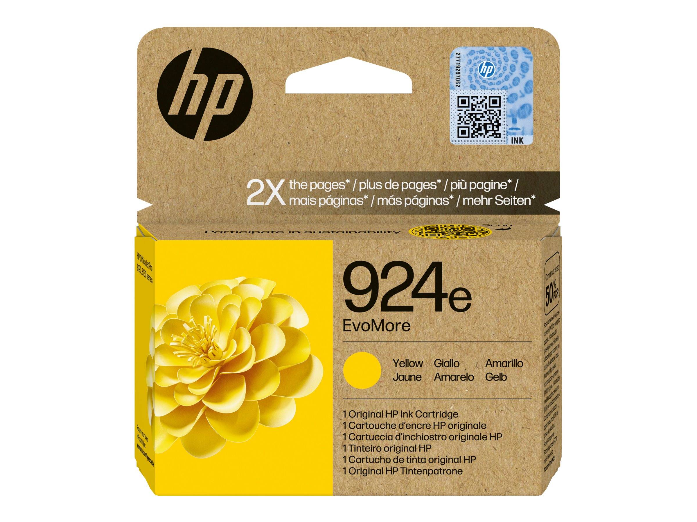 HP 924e EvoMore - Gelb - original - Tintenpatrone - für Officejet Pro 8122e - 81