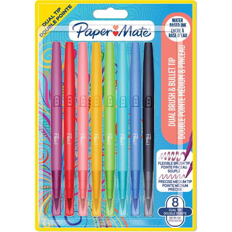 Paper:Mate Doppelfasermaler FLAIR Dual Brush, 8er Blister