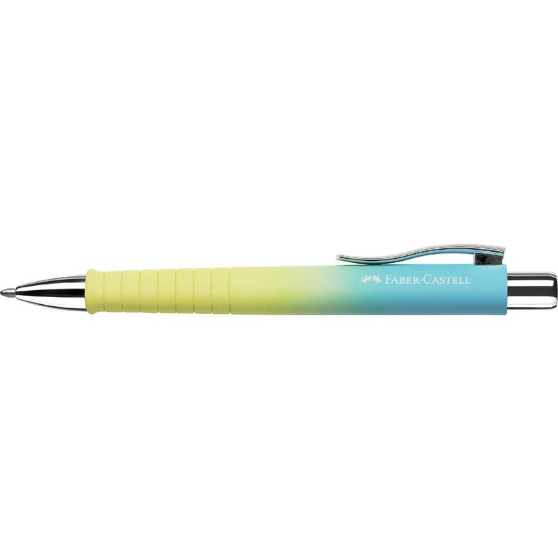 FABER-CASTELL Druckkugelschreiber POLY BALL, gelb / blau