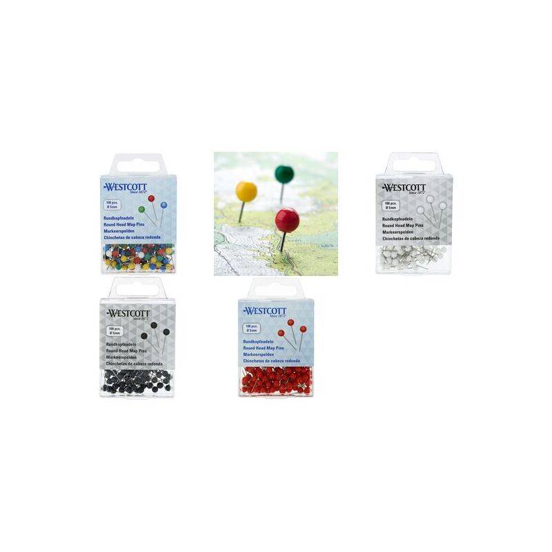 WESTCOTT Markierungsnadeln, Größe 5, farbig sortiert