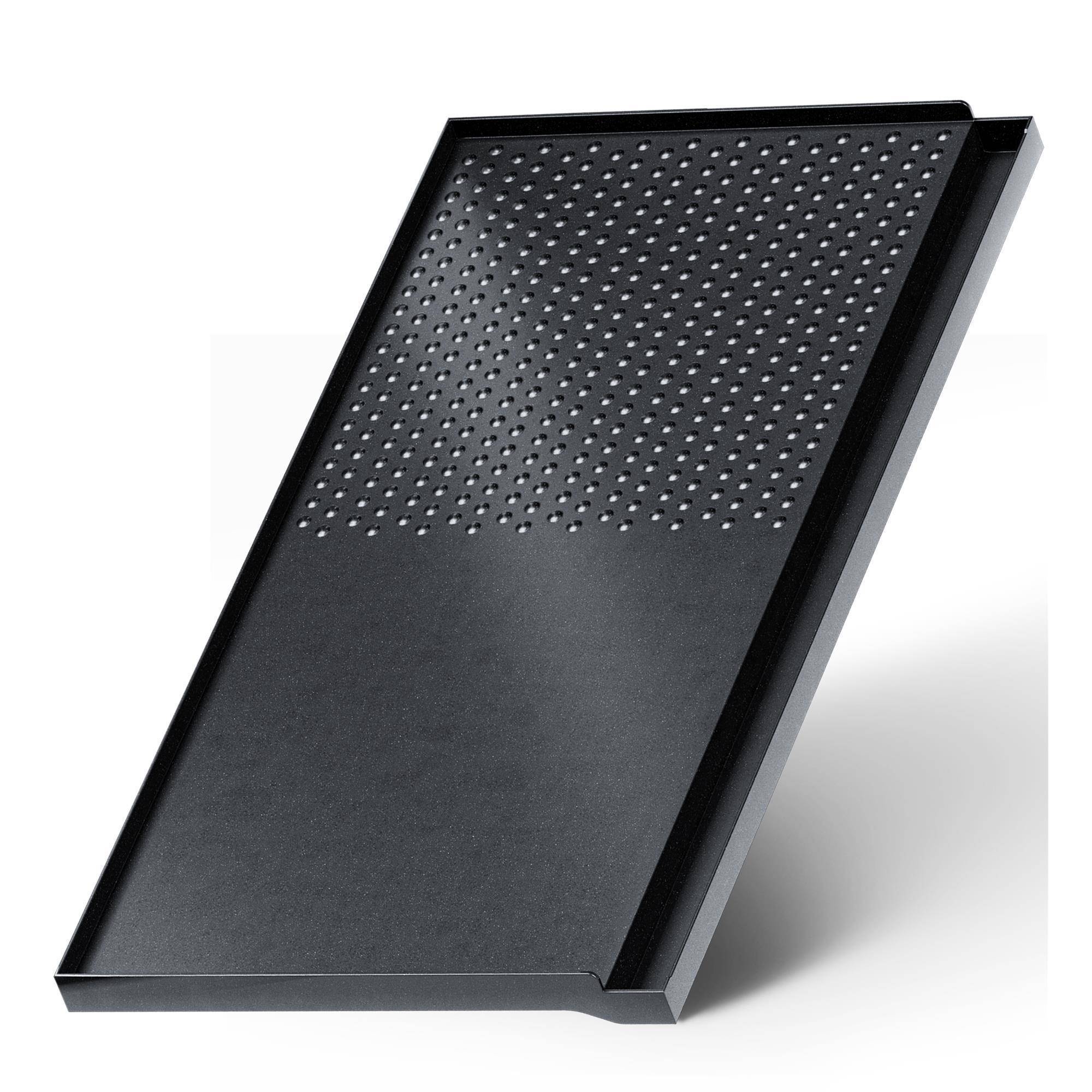 EVOCAMP Grillplatte Aufsatz für Gaskocher eckig 45x24 cm, antihaftbeschichtete Grillpfanne für Campingkocher, Grillmatte BBQ, Grillschale, Camping