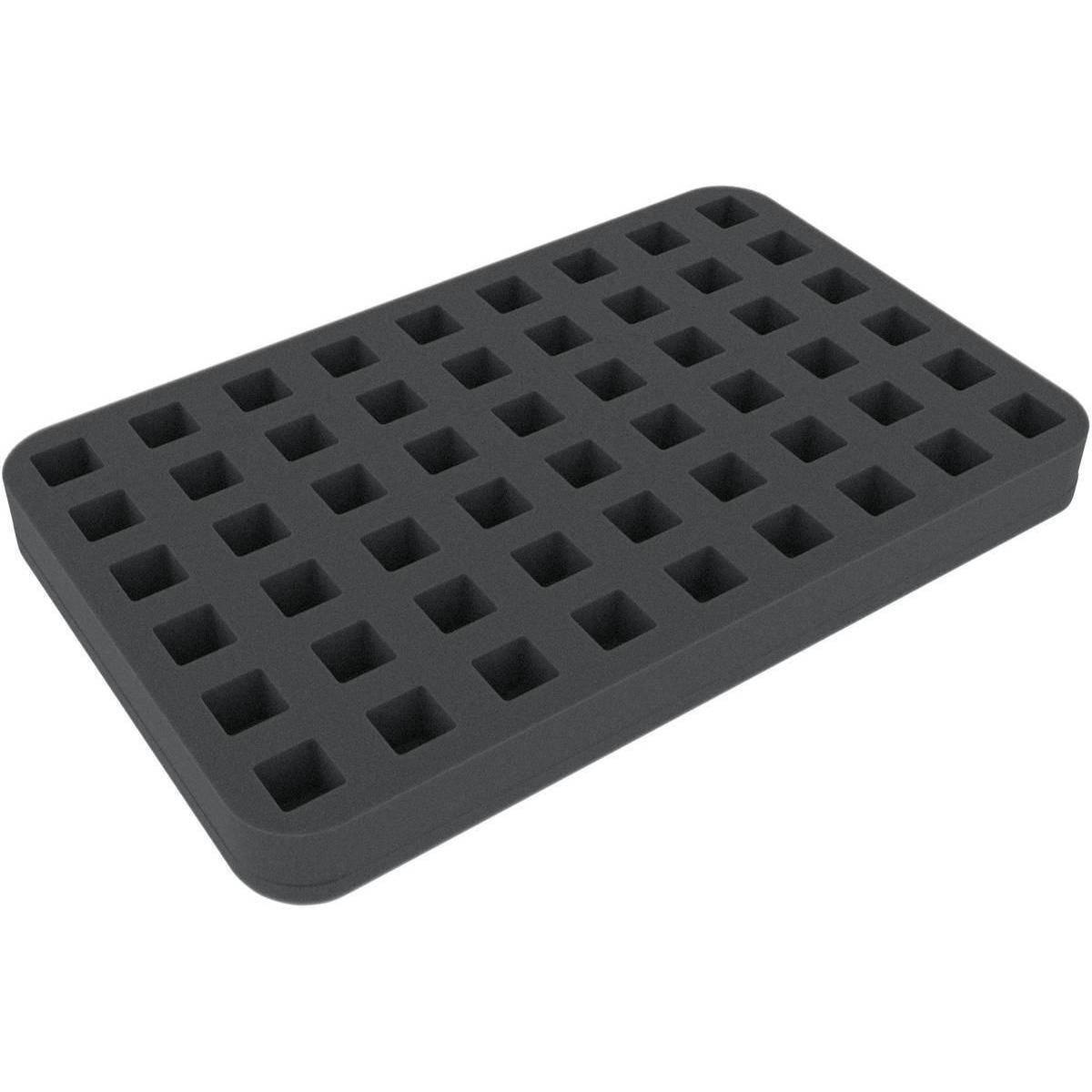 HSMA025BO - 25 mm Half-Size Schaumstoff mit 54 quadratischen Ausstanzungen