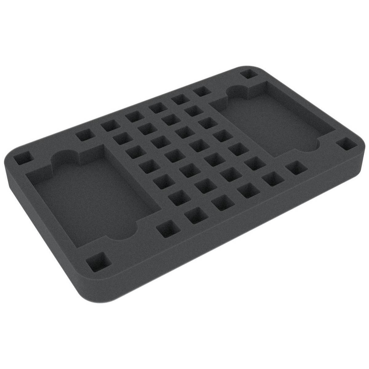 HSLP025BO - 25 mm Half-Size Schaumstoffeinlage mit 36 quadratischen Würfelfächern
