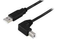 USB-A 2.0 an einen USB-B 90 Grad gewinkelt 10m M-M USB B